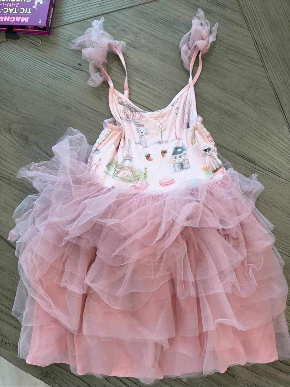 Posh Peanut Pink Tulle Ruffled Princess Dress